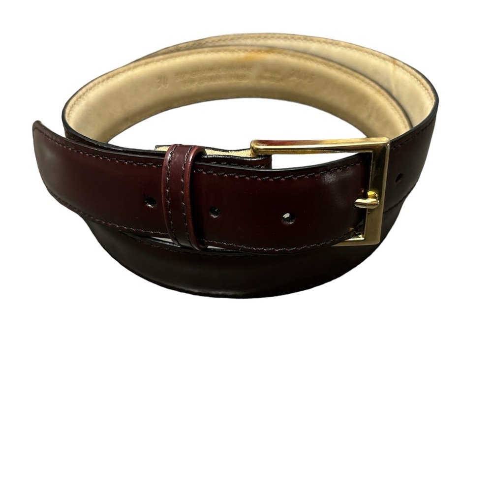 Men's Corpcore Genuine Cowhide Leather Made in USA Chestnut Lacquer Dress Belt